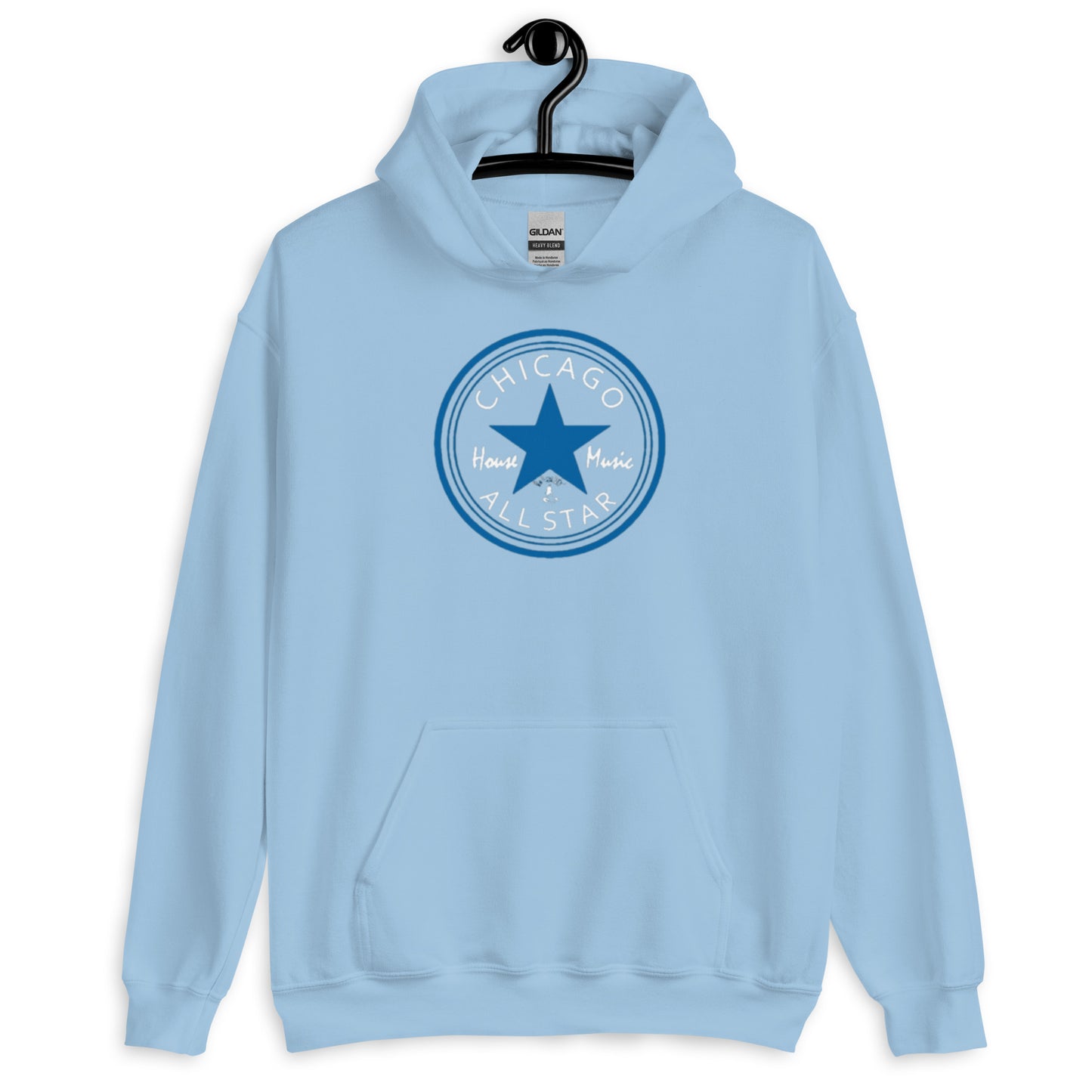 Chicago House Music All-Star royal/white print Unisex Hoodie