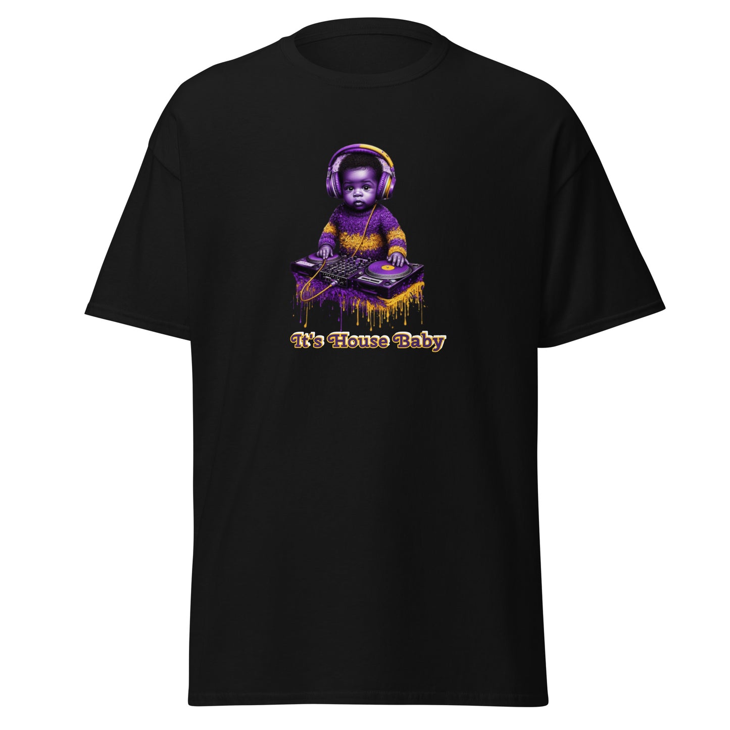 IHB Purple/gold Splash Baby Men's classic tee