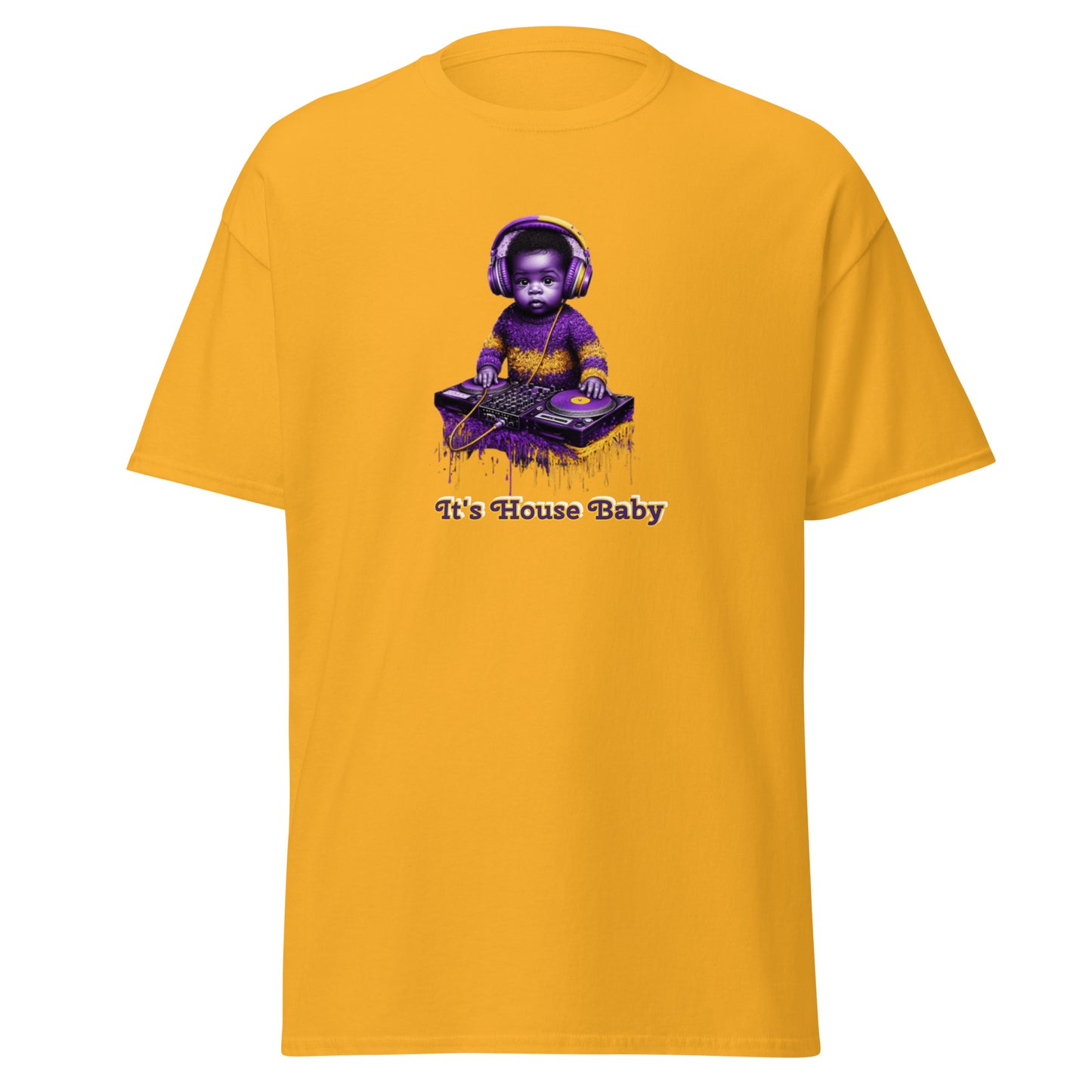 IHB Purple/gold Splash Baby Men's classic tee