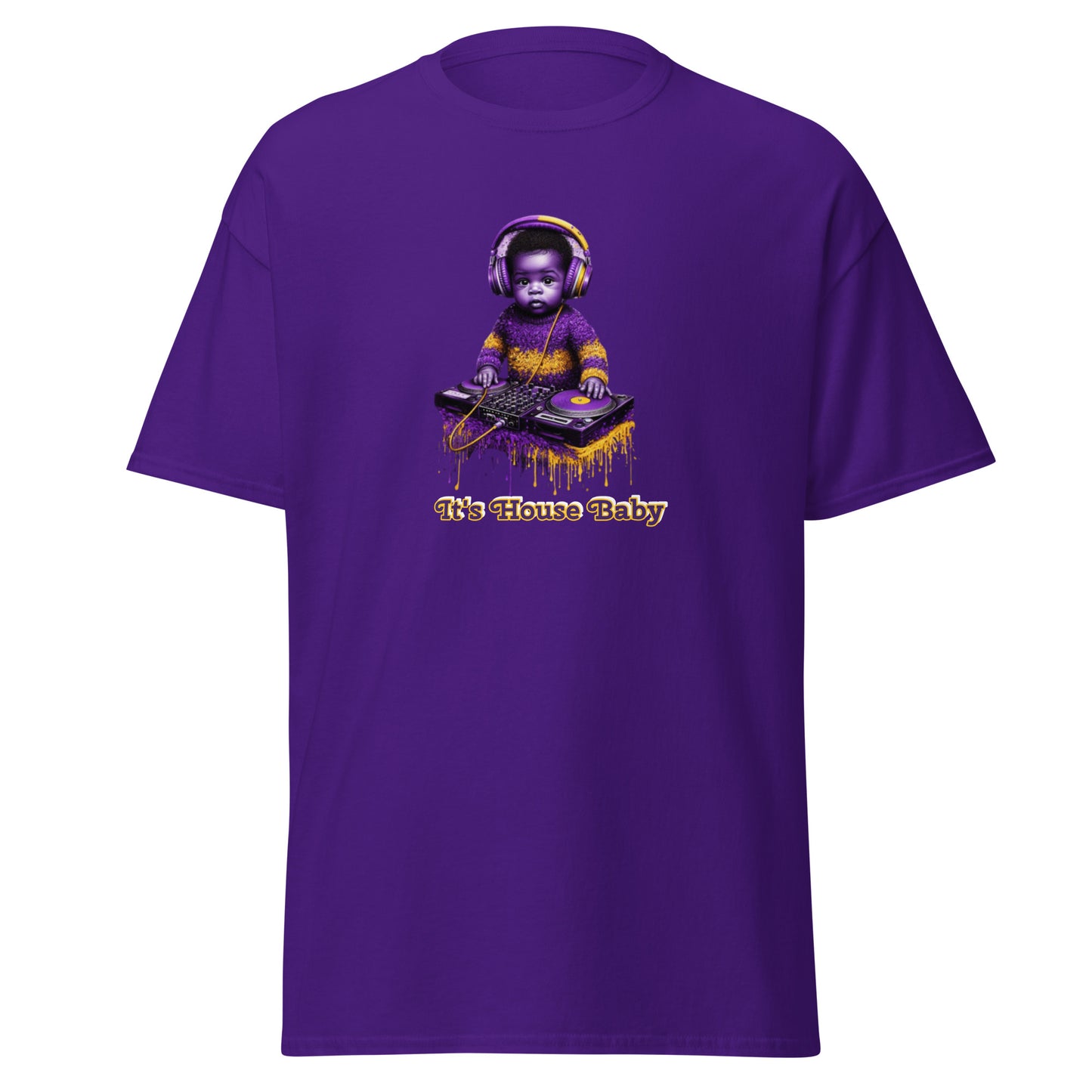 IHB Purple/gold Splash Baby Men's classic tee