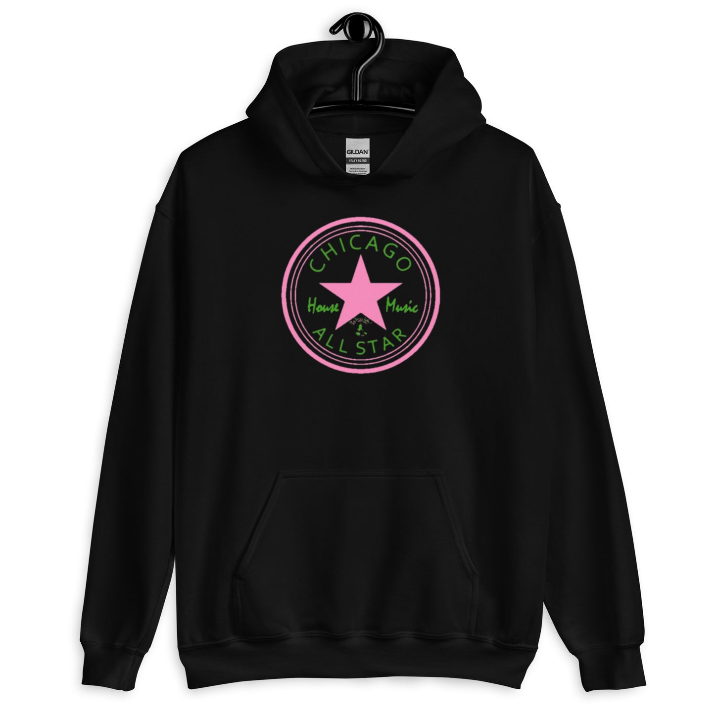 Chicago House Music All-Star pink/green print Unisex Hoodie