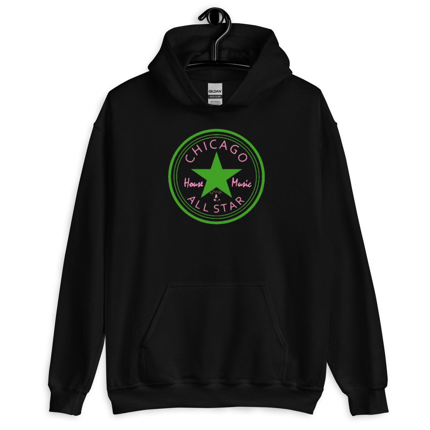 Chicago House Music All-Star green/pink Unisex Hoodie