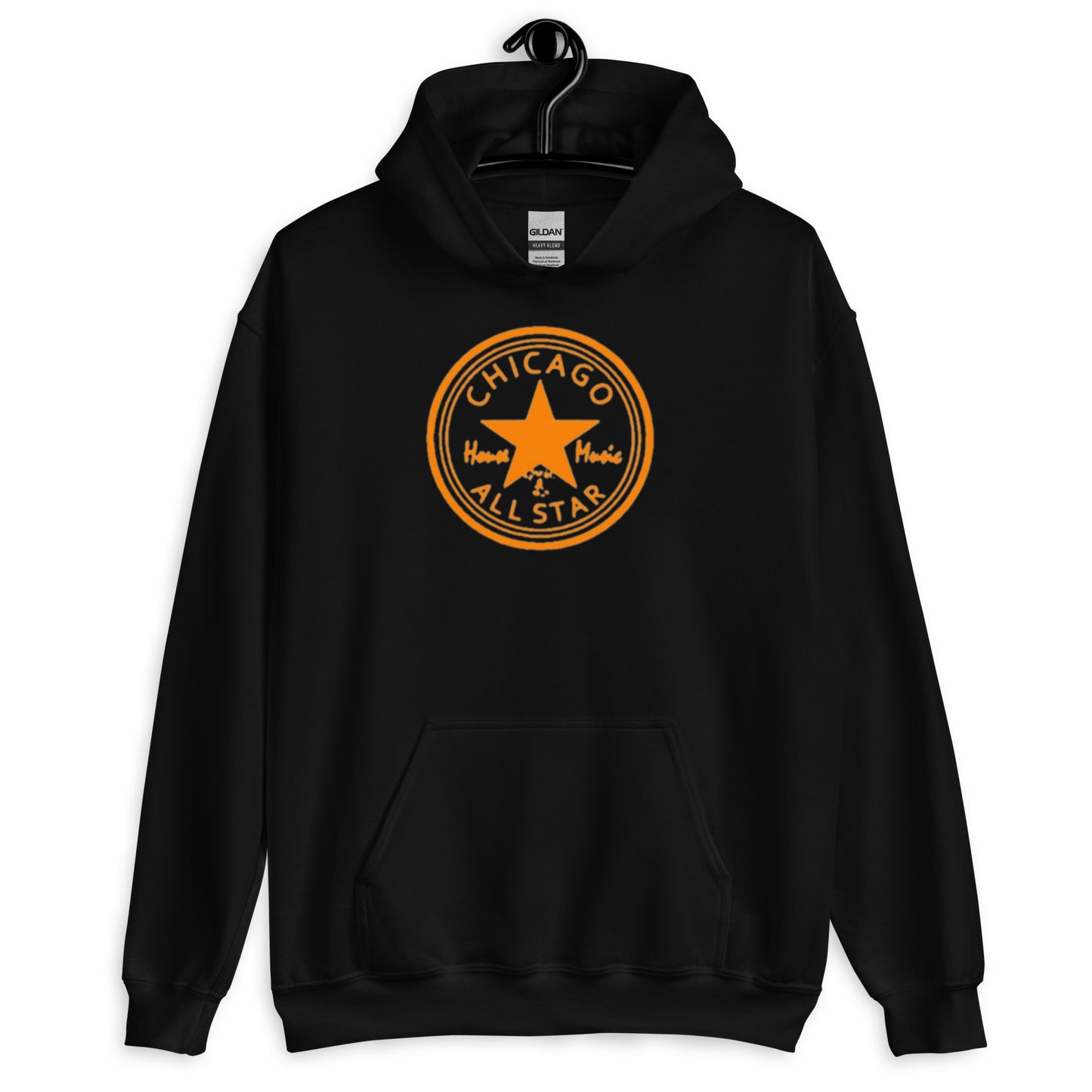 Chicago House Music All-Star orange print Unisex Hoodie