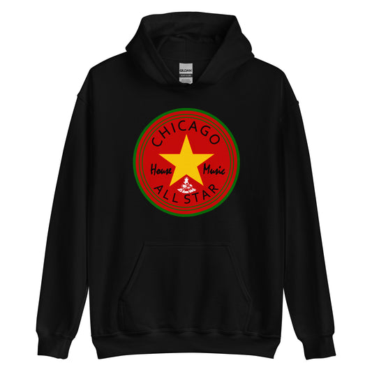 Afro Allstar red background Unisex Hoodie