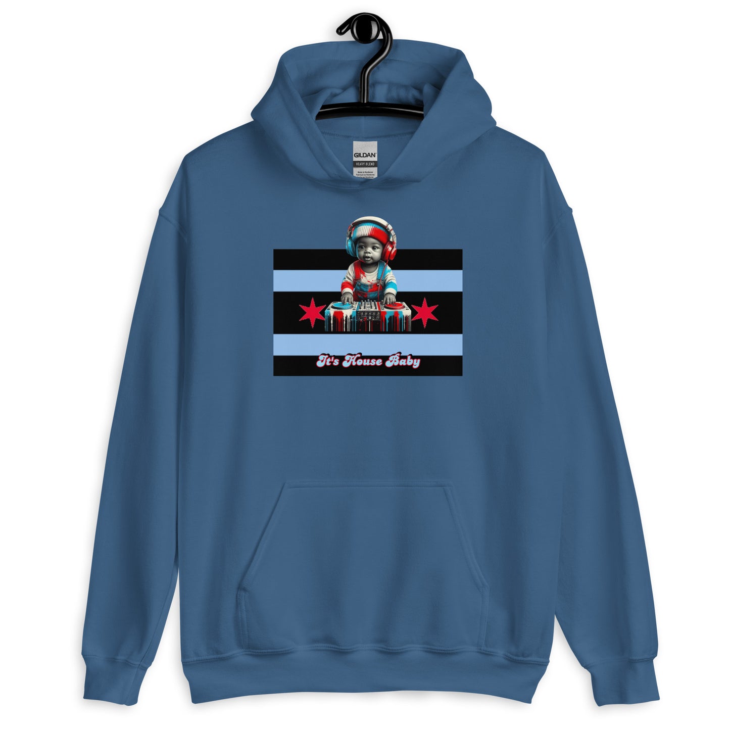 IHB Chi Flag Blue Back Splash Baby Unisex Hoodie