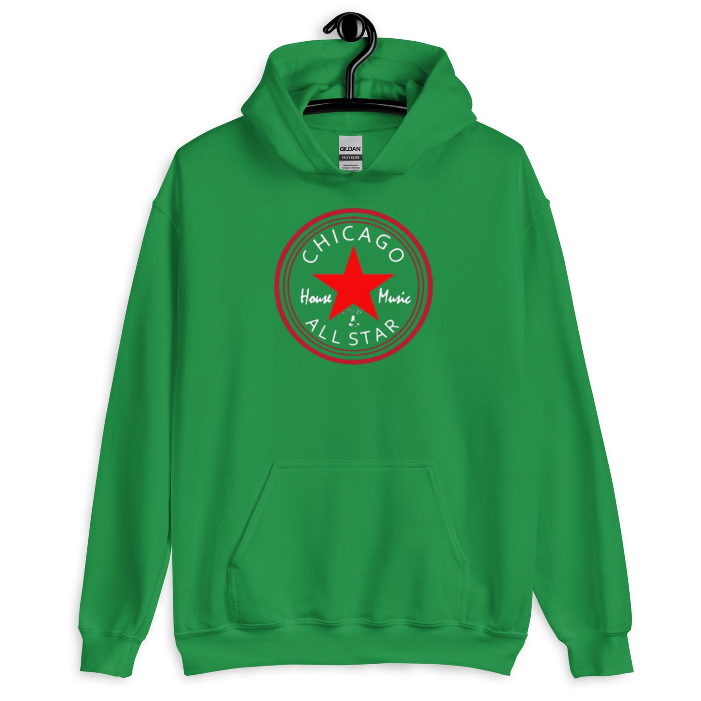 Chicago House Music All-Star red/white print Unisex Hoodie