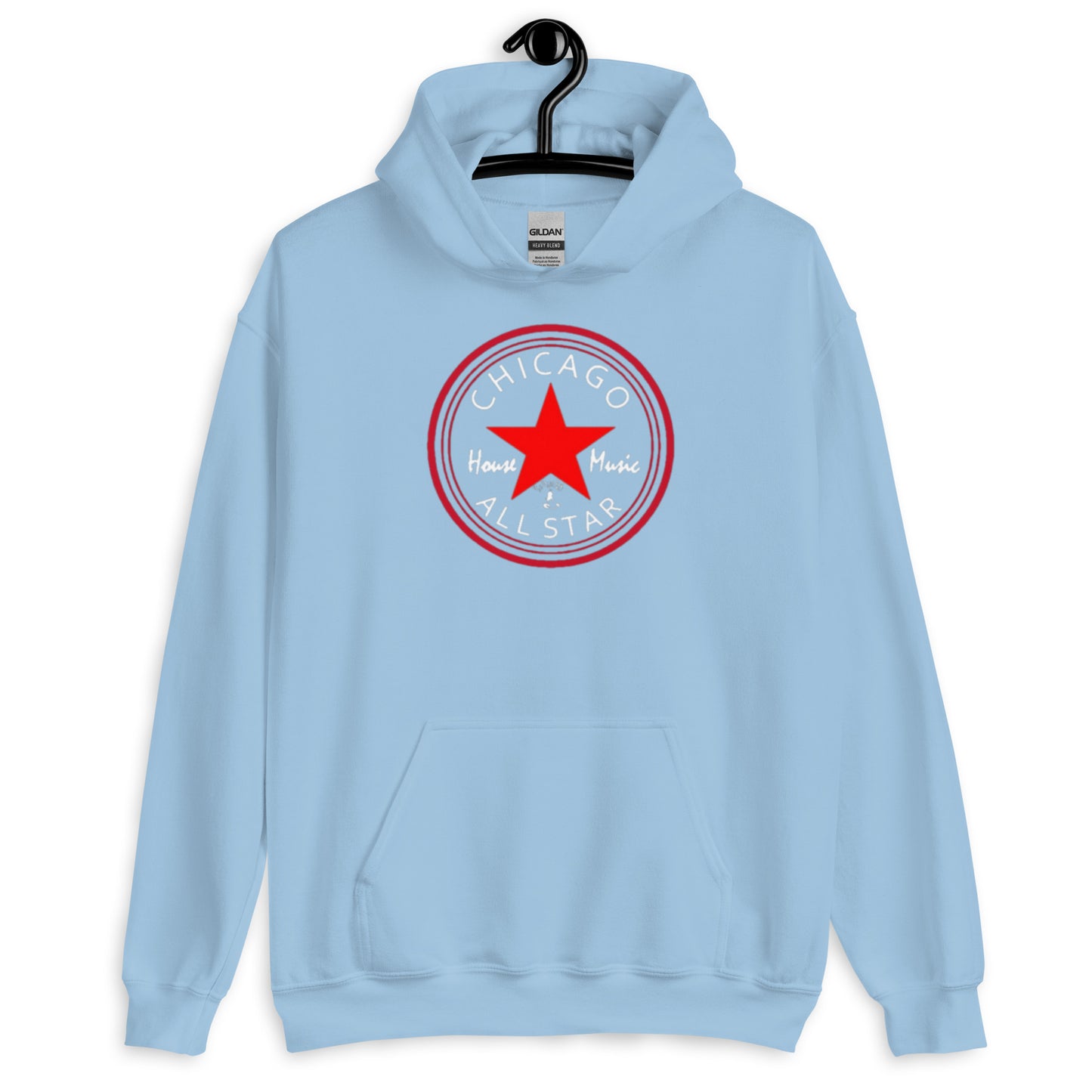 Chicago House Music All-Star red/white print Unisex Hoodie