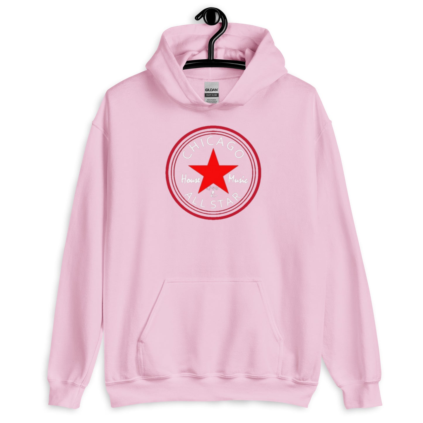 Chicago House Music All-Star red/white print Unisex Hoodie