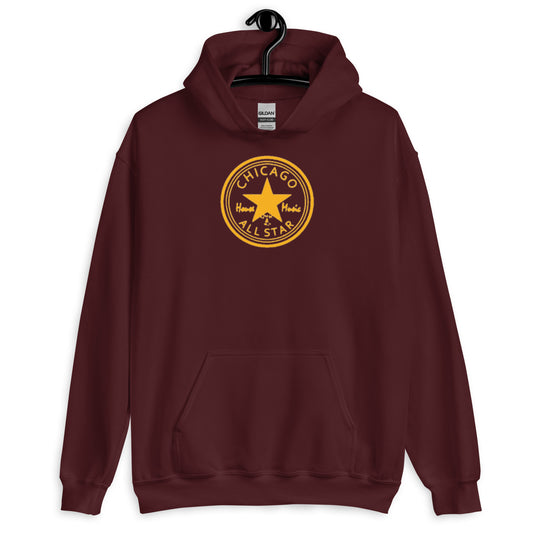 Chicago House Music All-Star gold print Unisex Hoodie