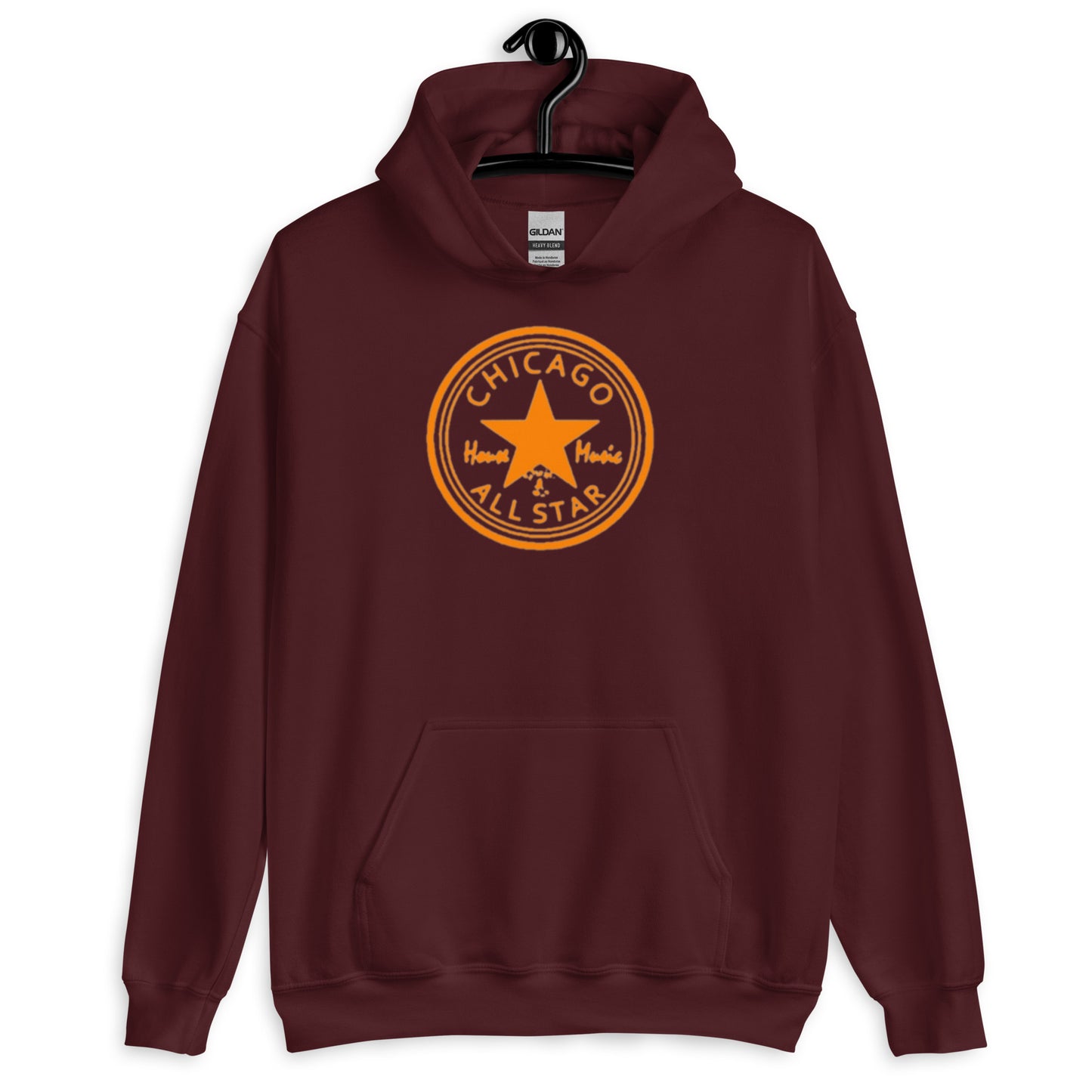 Chicago House Music All-Star orange print Unisex Hoodie