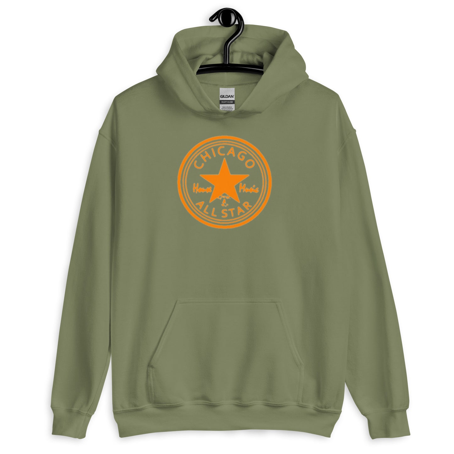 Chicago House Music All-Star orange print Unisex Hoodie