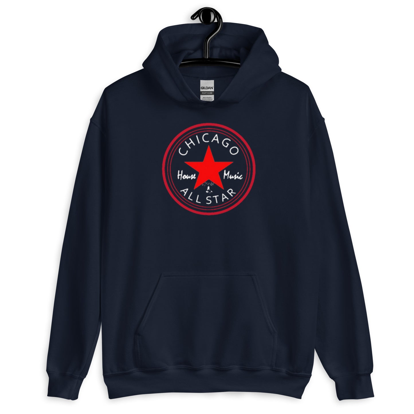 Chicago House Music All-Star red/white print Unisex Hoodie