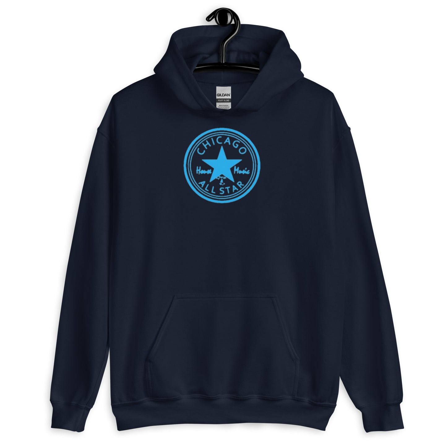 Chicago House Music All-Star lite blue print Unisex Hoodie