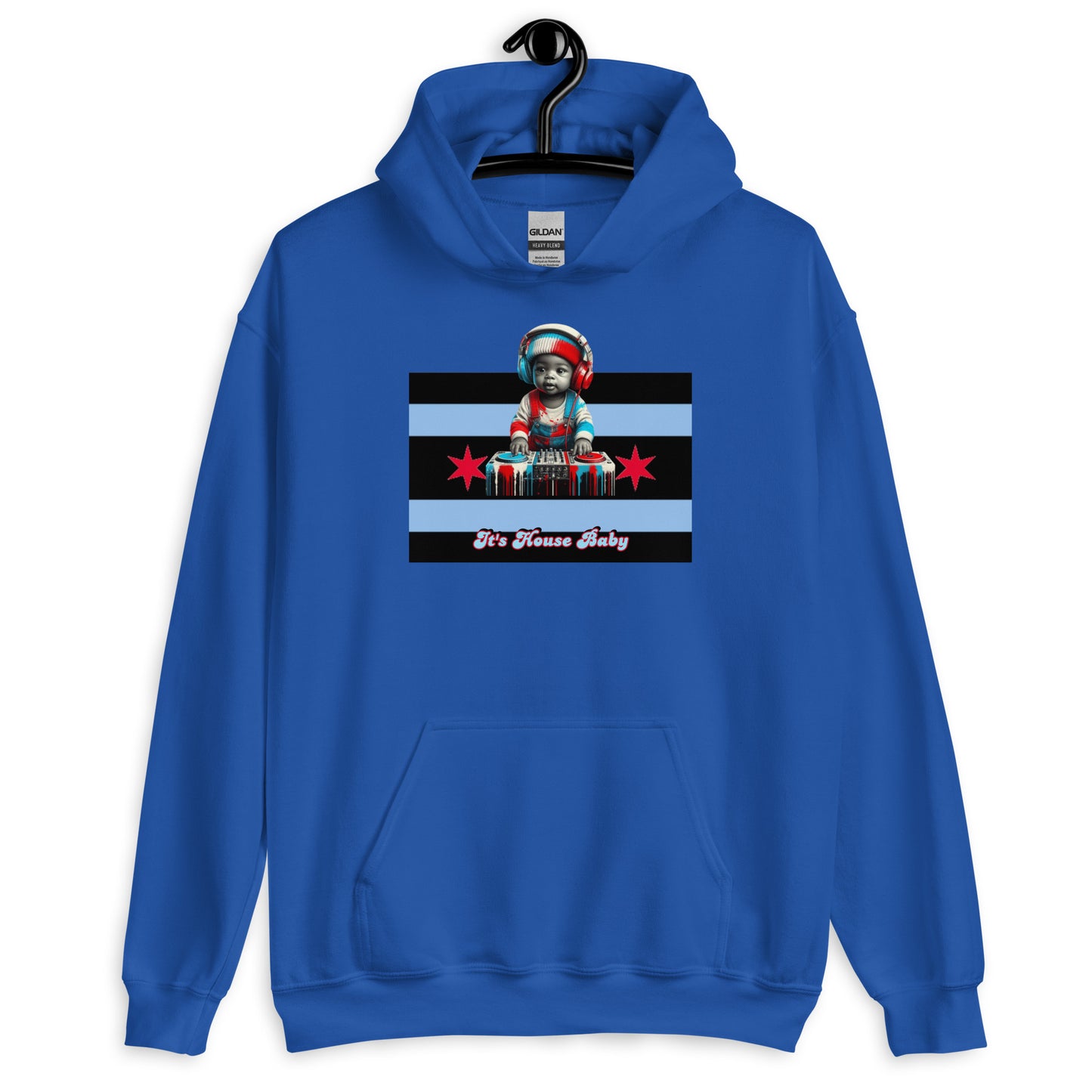 IHB Chi Flag Blue Back Splash Baby Unisex Hoodie