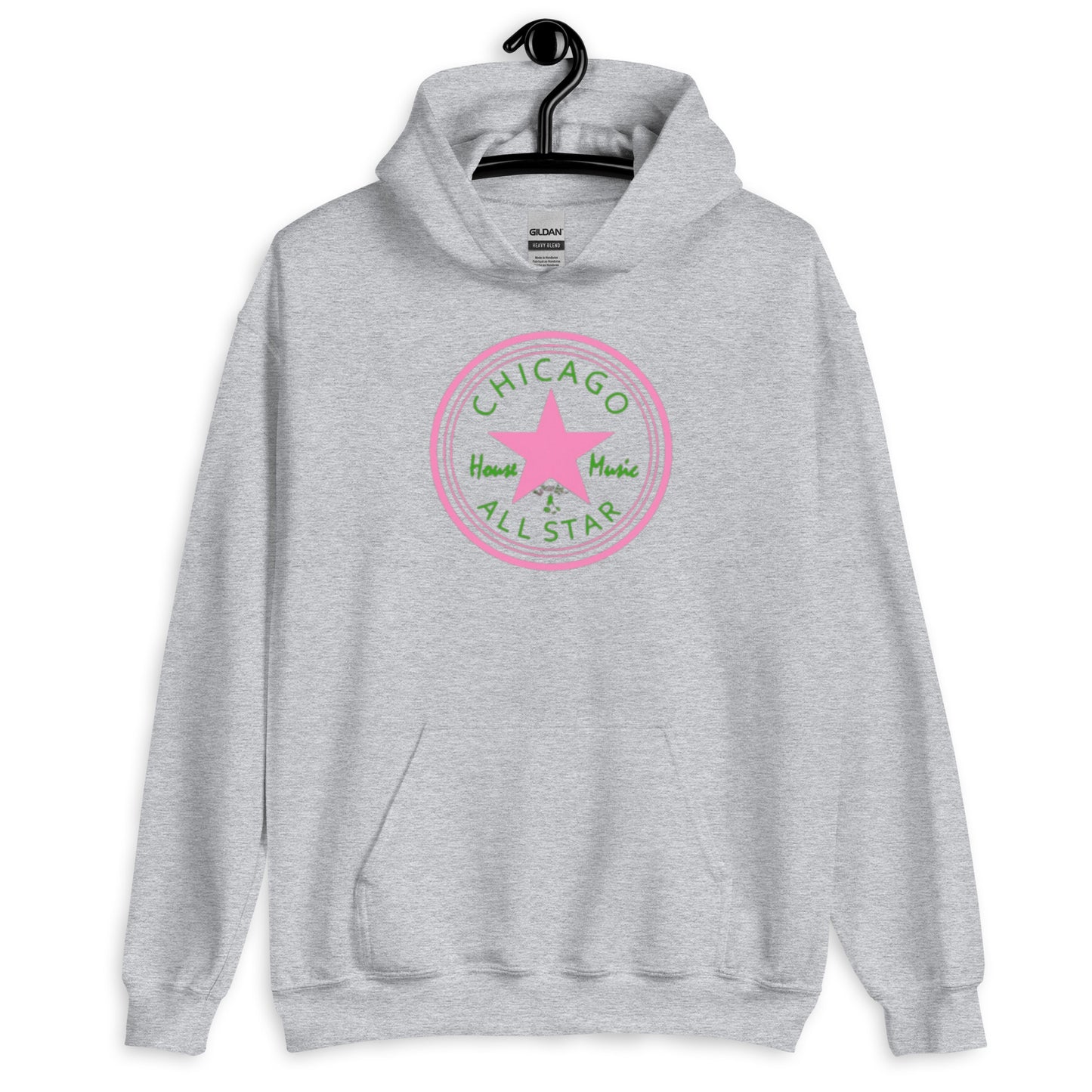 Chicago House Music All-Star pink/green print Unisex Hoodie