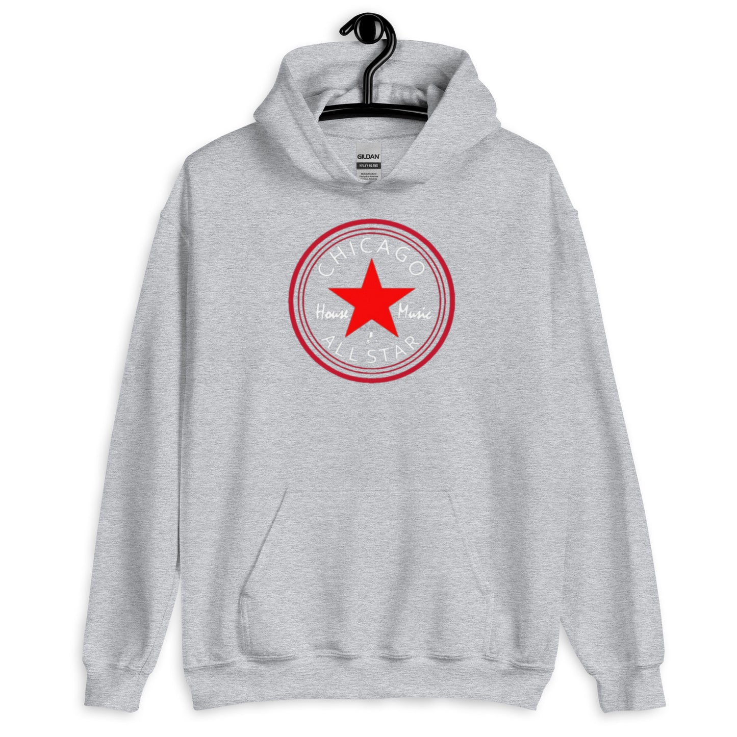 Chicago House Music All-Star red/white print Unisex Hoodie