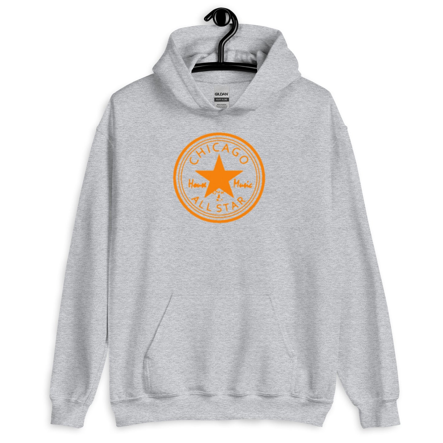 Chicago House Music All-Star orange print Unisex Hoodie