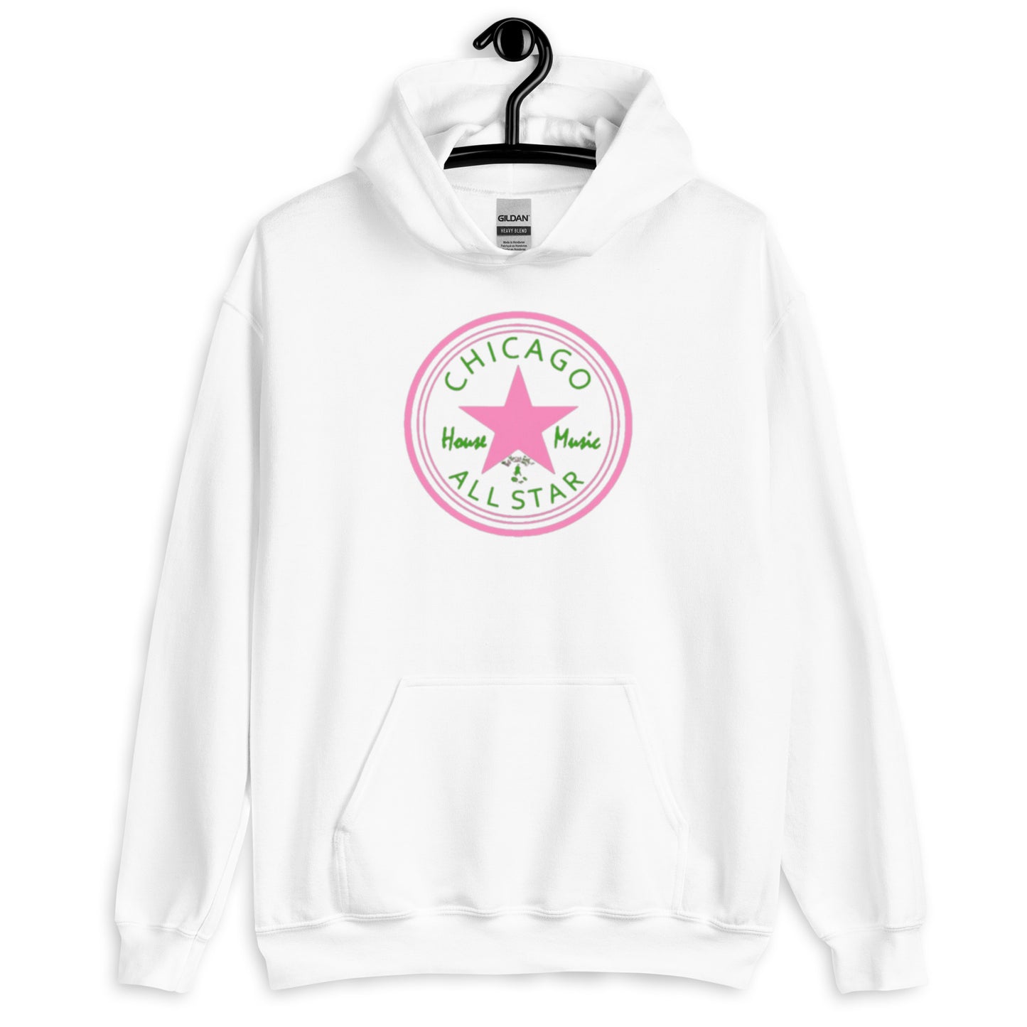 Chicago House Music All-Star pink/green print Unisex Hoodie