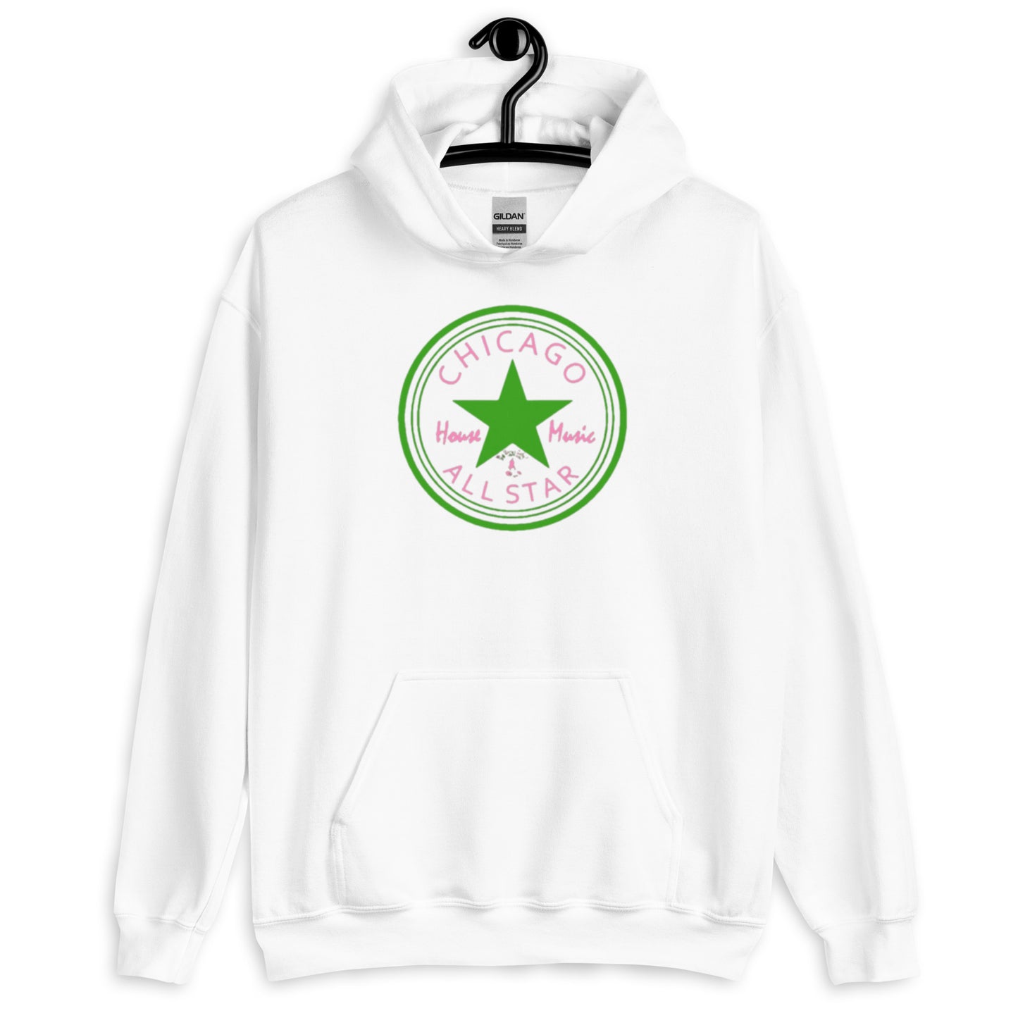 Chicago House Music All-Star green/pink Unisex Hoodie