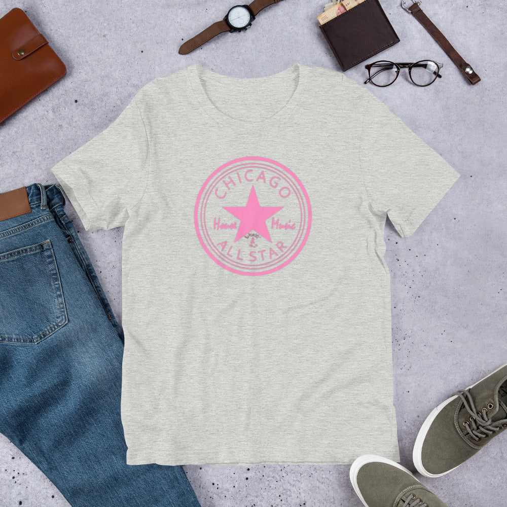 Chicago House Music All-Star pink print Unisex t-shirt