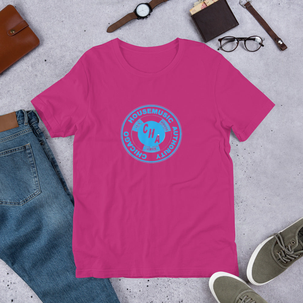 House token aka Chicago House Music  Authority sky blue print Unisex t-shirt