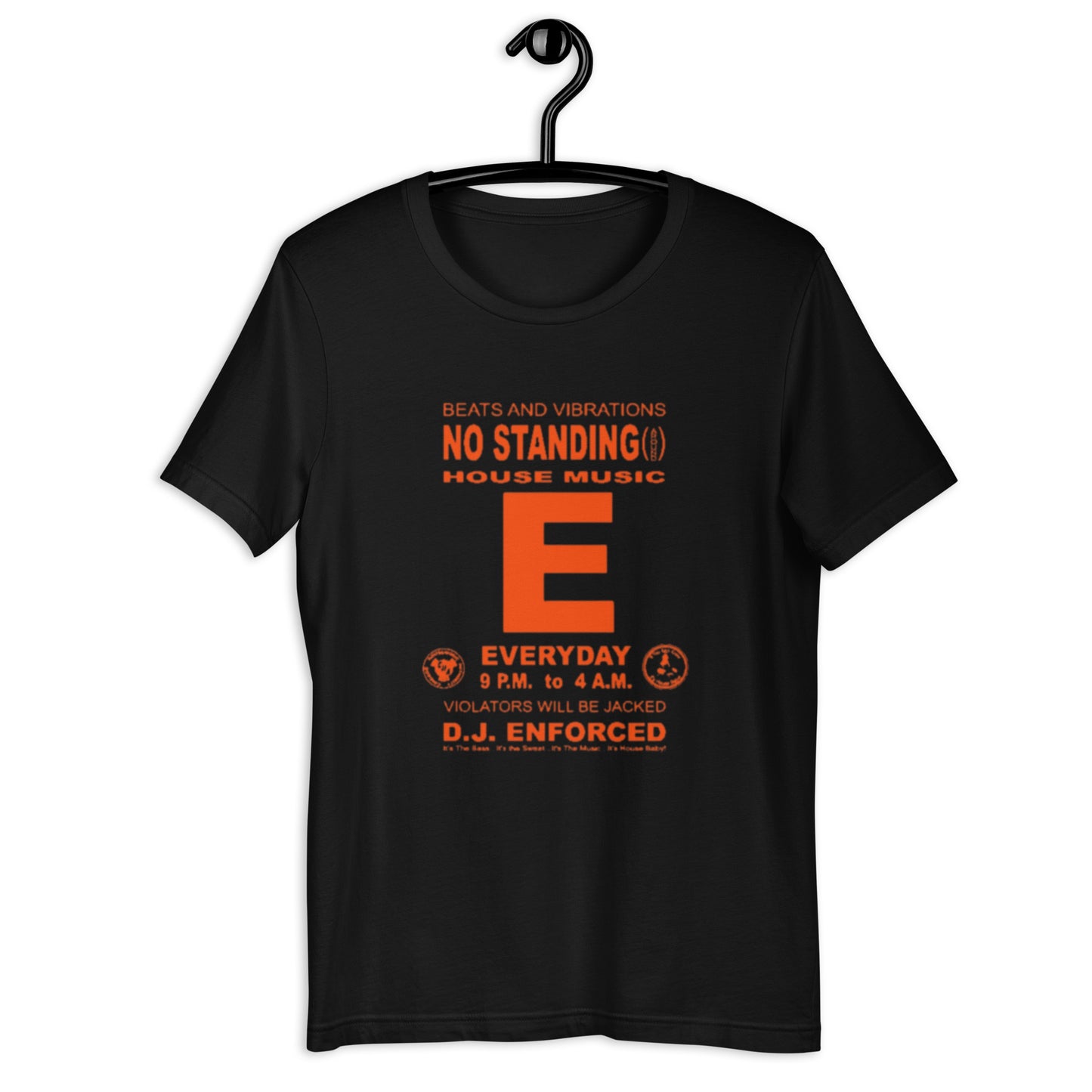 Orange print No Standing Zone Unisex t-shirt