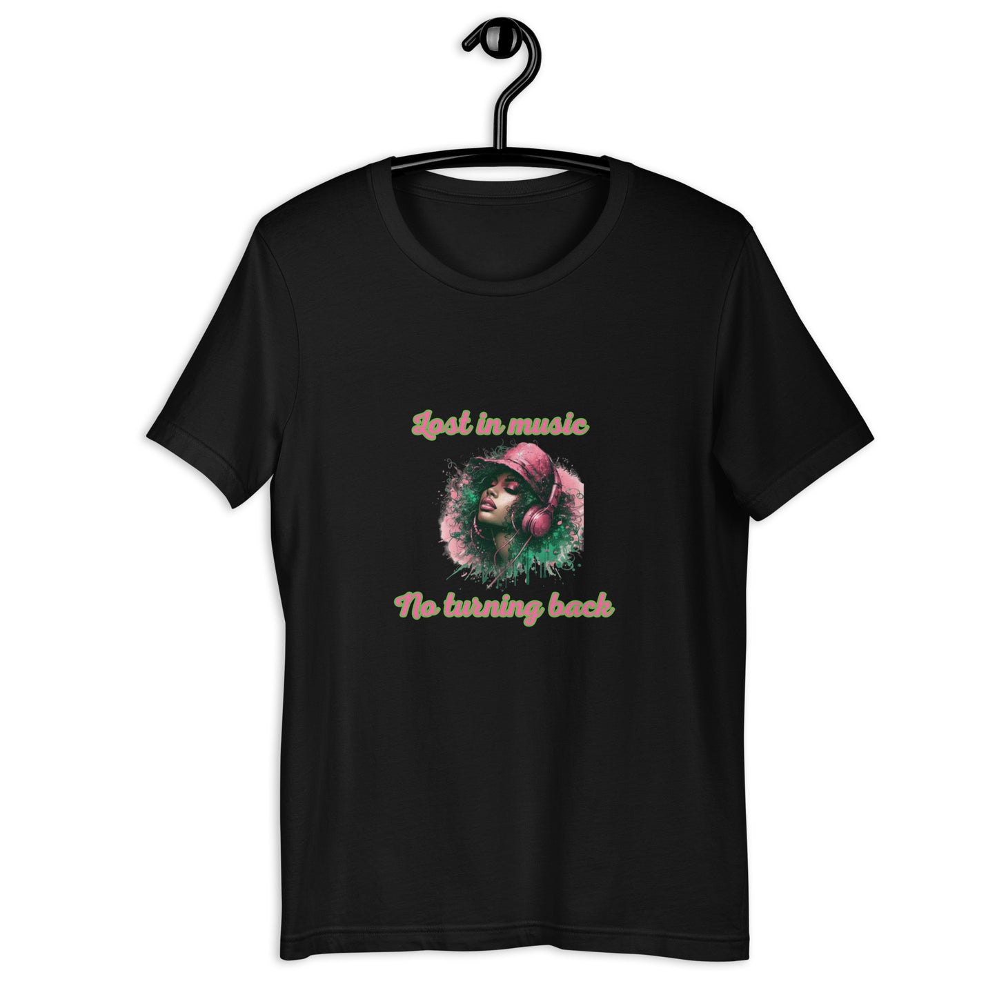 Lost In Music pink/green Unisex t-shirt