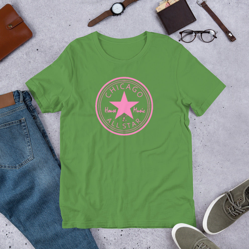 Chicago House Music All-Star pink print Unisex t-shirt