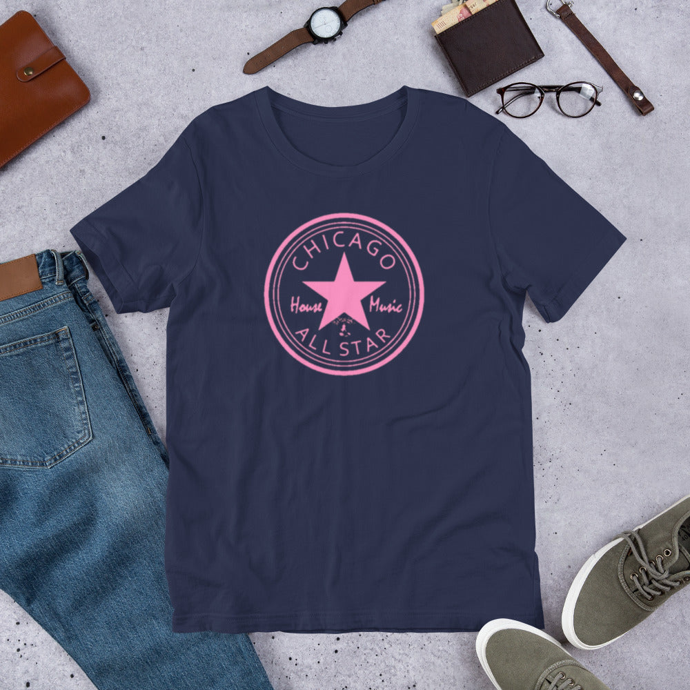 Chicago House Music All-Star pink print Unisex t-shirt