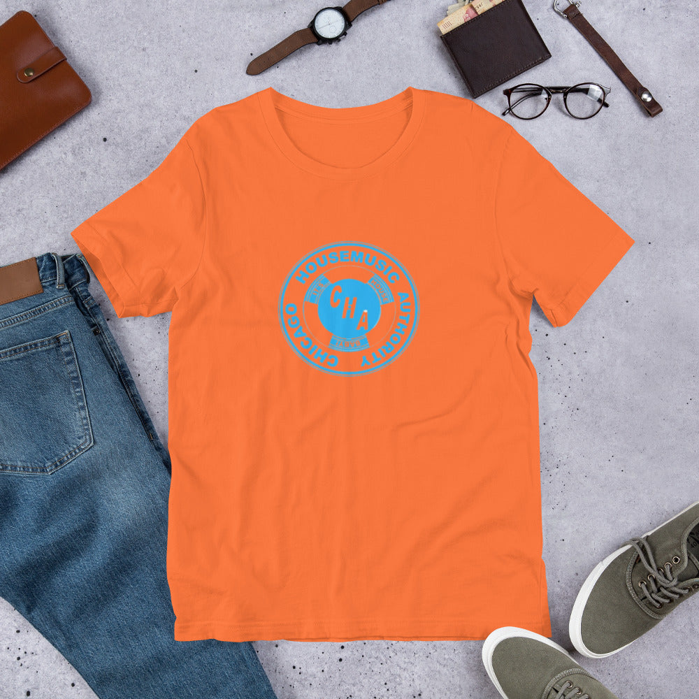 House token aka Chicago House Music  Authority sky blue print Unisex t-shirt