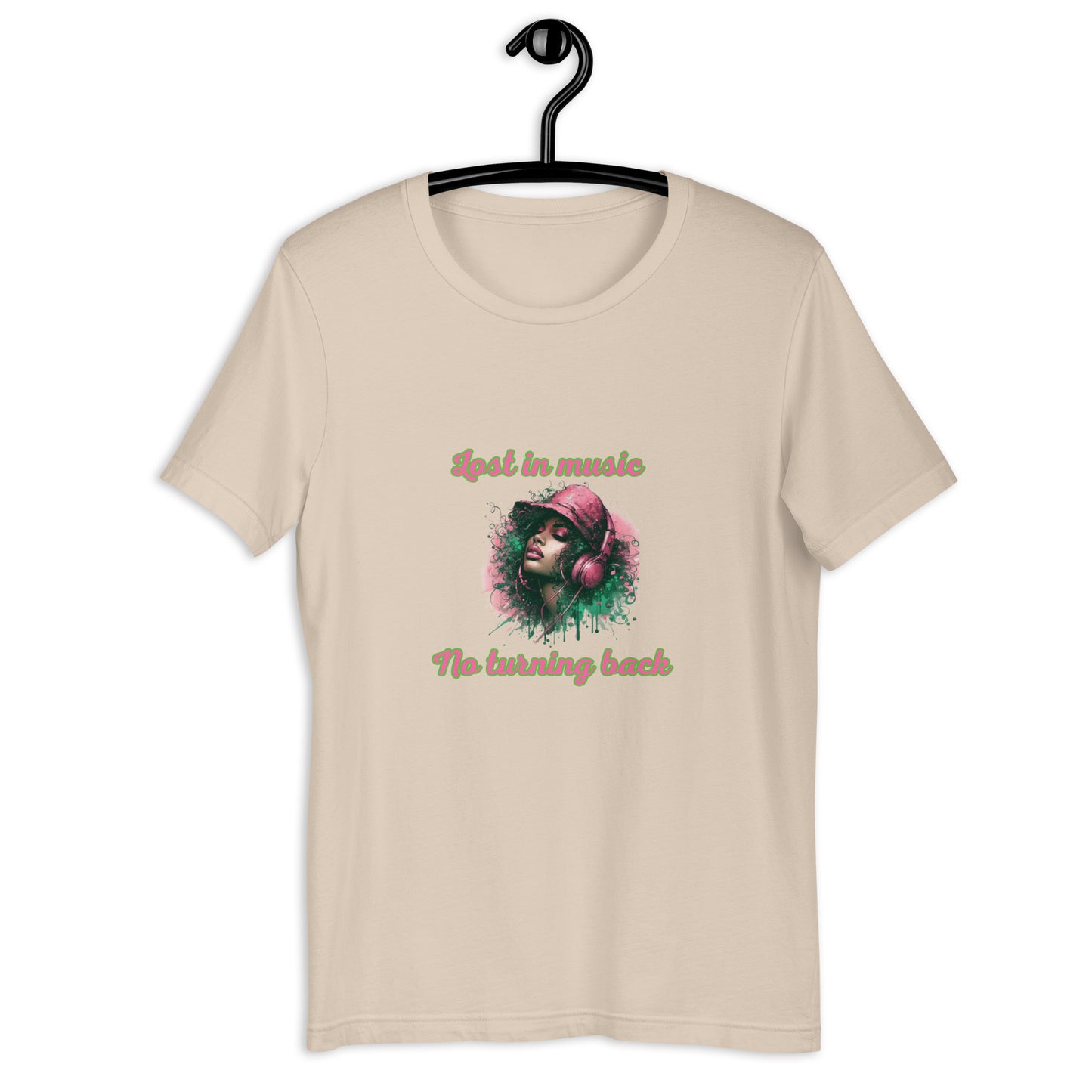 Lost In Music pink/green Unisex t-shirt