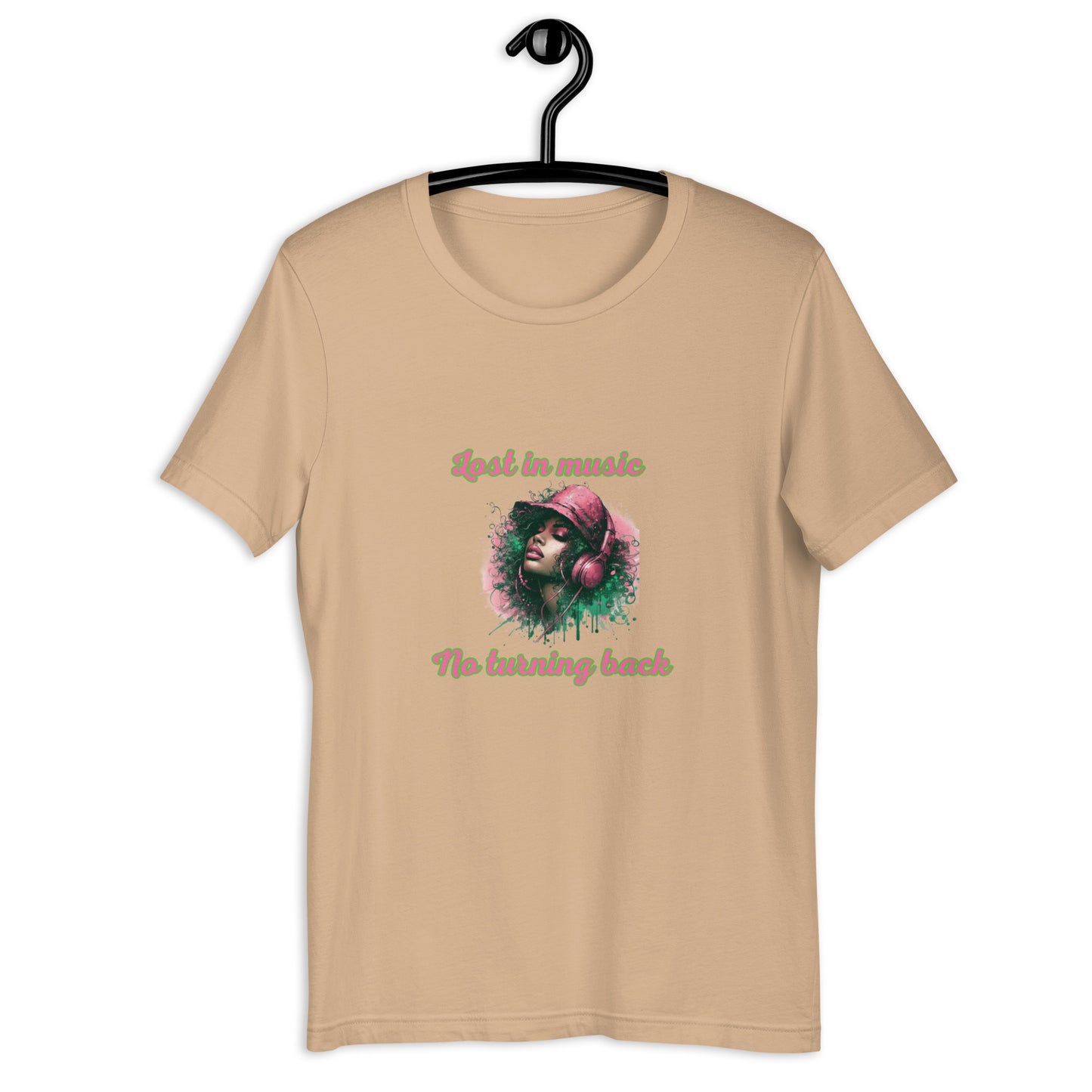 Lost In Music pink/green Unisex t-shirt