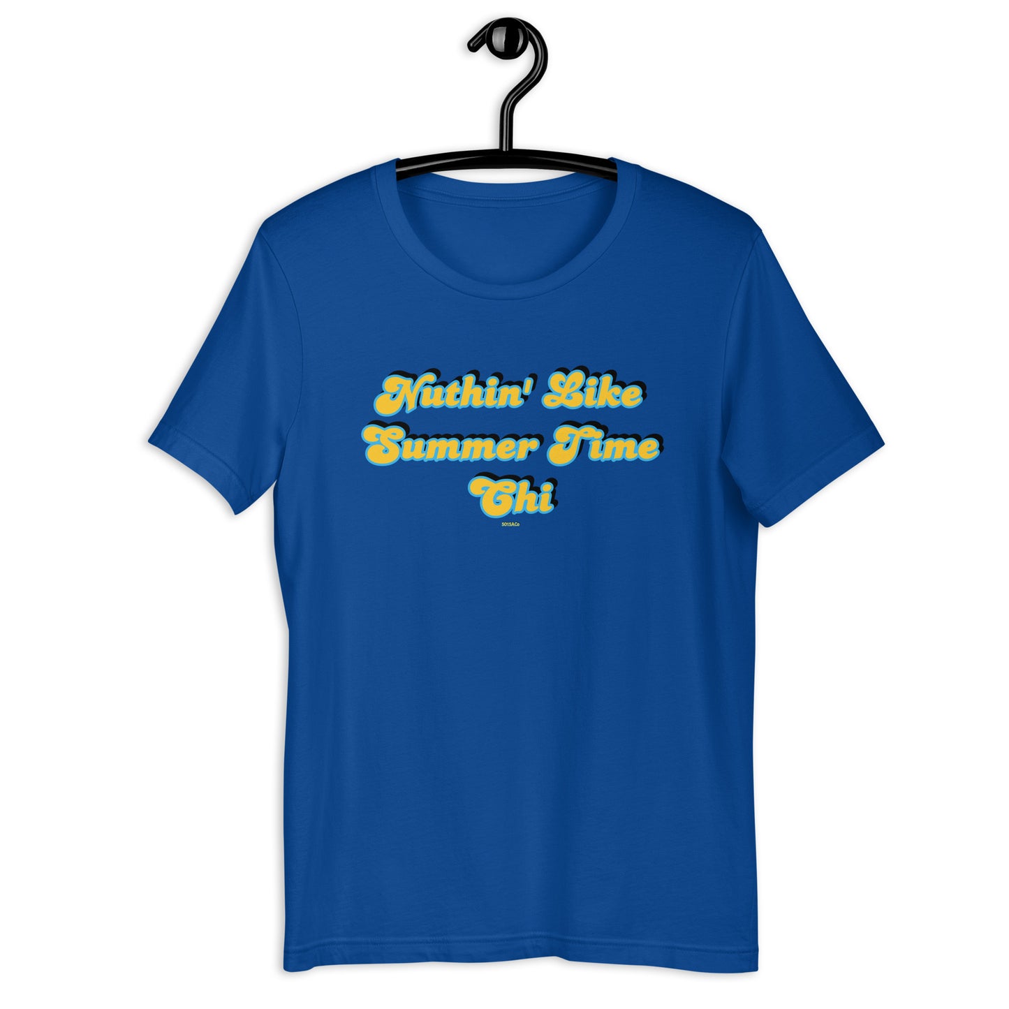 Summer Time Chi 2.0 gold/sky print Unisex t-shirt