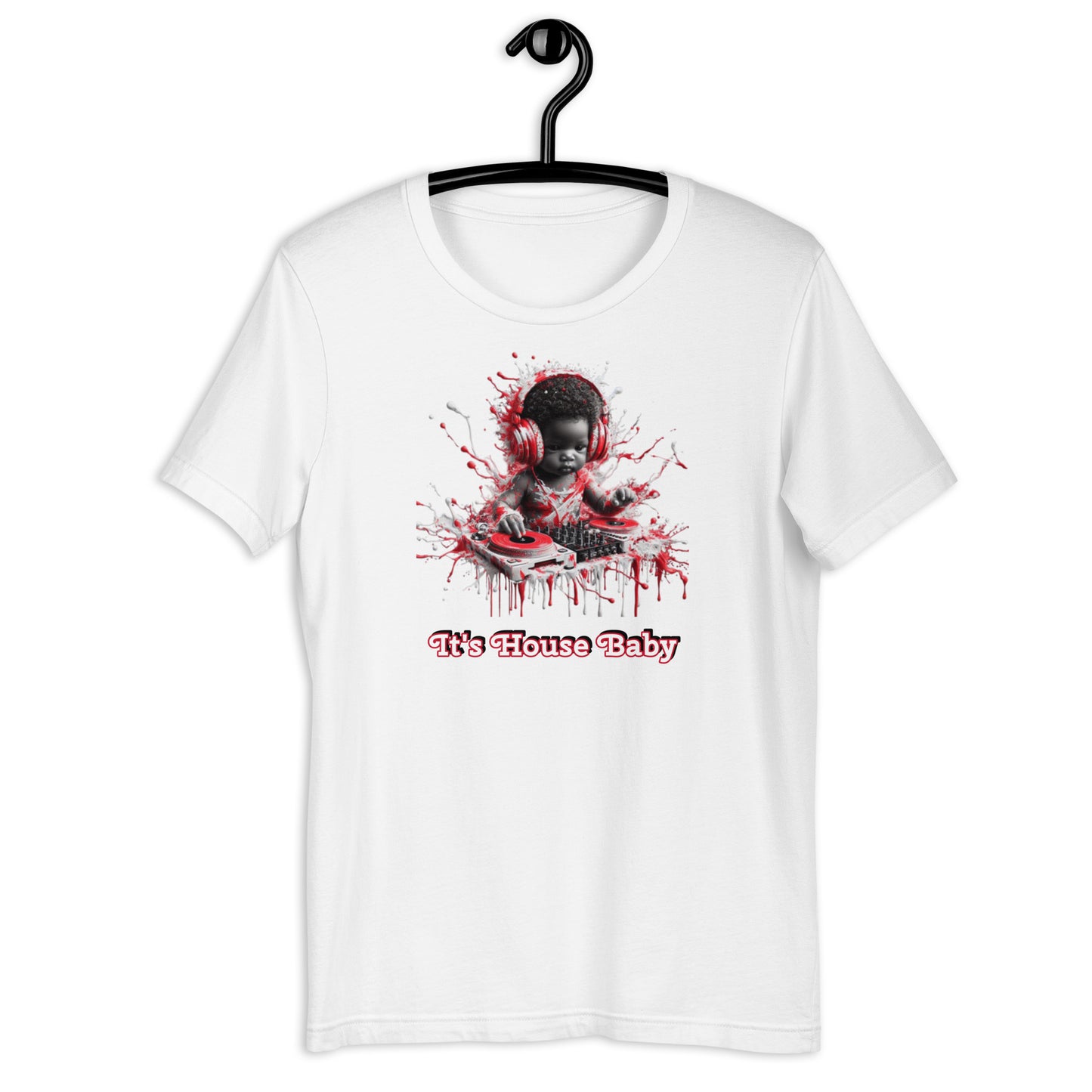 IHB White/Red Splash Baby Girl Unisex t-shirt