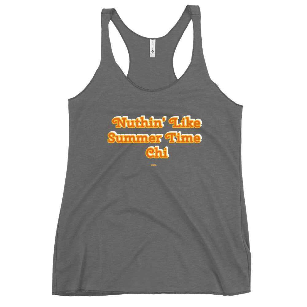 Summer Time Chi orange/gold print Women's Racerback Tank