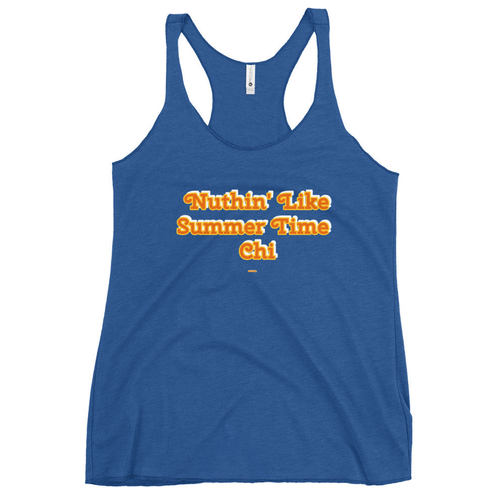 Summer Time Chi orange/gold print Women's Racerback Tank