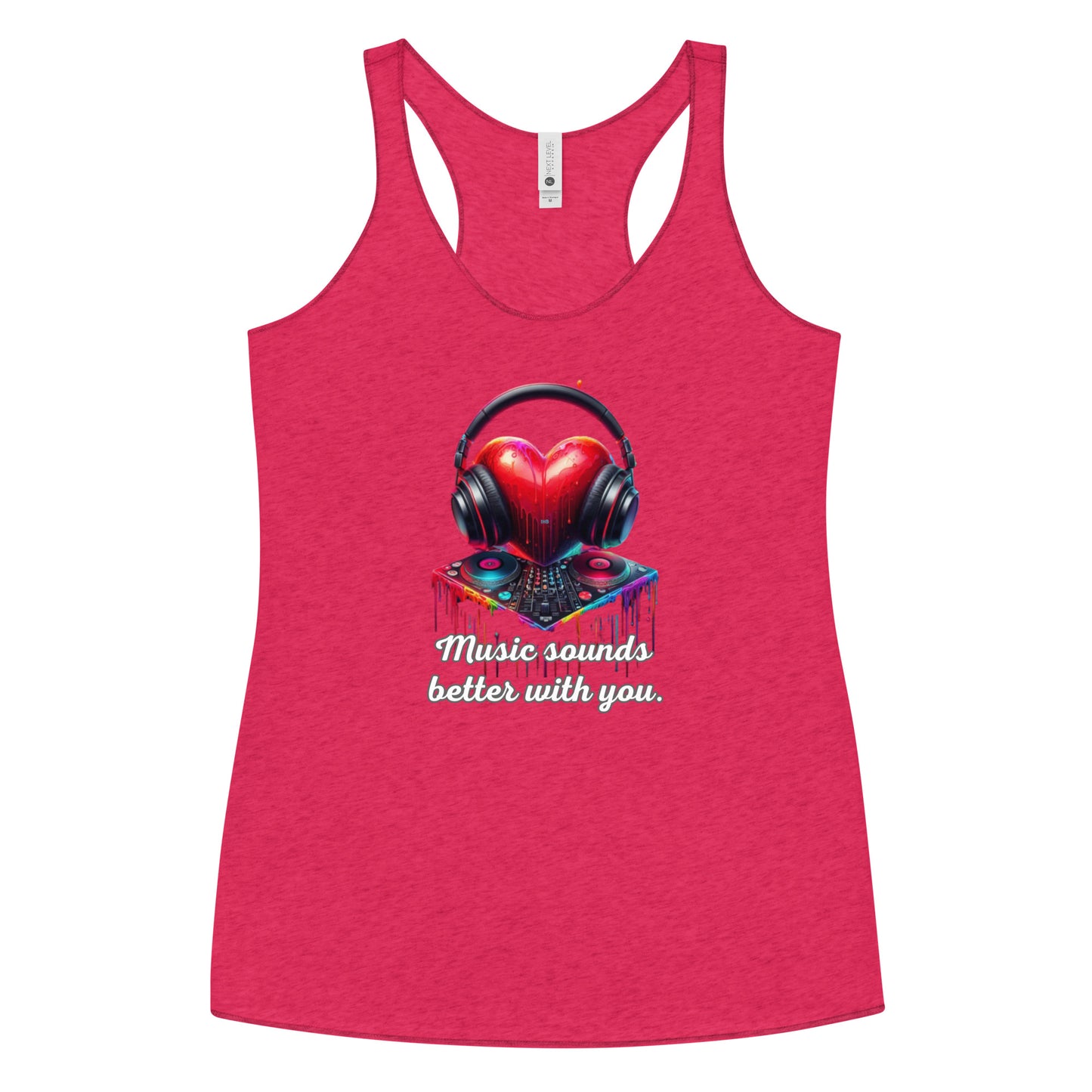 Music Sounds Better With You Women's Racerback Tank